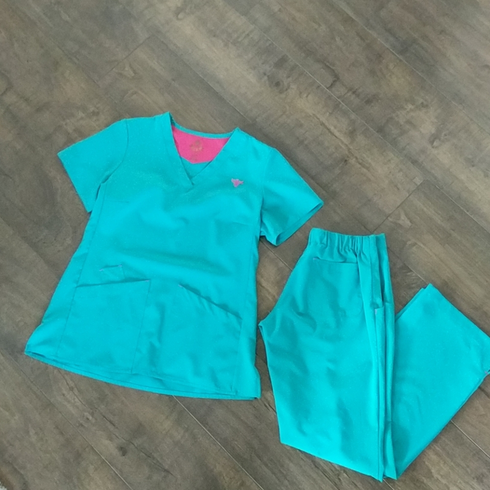 Teal Med Couture scrubs